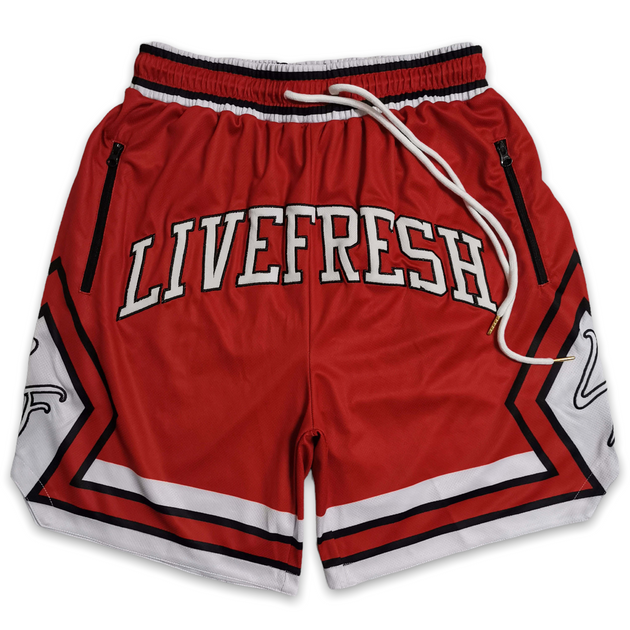 LIVEFRESH Retro Shorts - Red – L 1 V E F R E S H